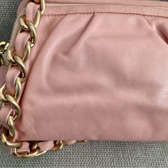 Vintage Coach Parker Handbag with Kiss Lock in Pearl Pink Leather - Picture 9 of 11